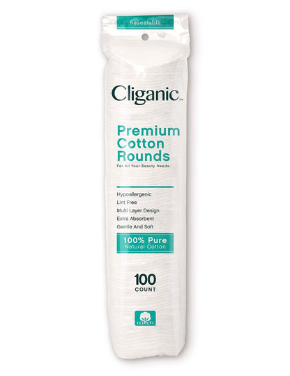 Cliganic Premium Cotton Rounds for Face (Bulk 1200 Count) – Hypoallergenic, Lint-Free, 100% Pure Cotton Makeup Remover Pads Avelisse