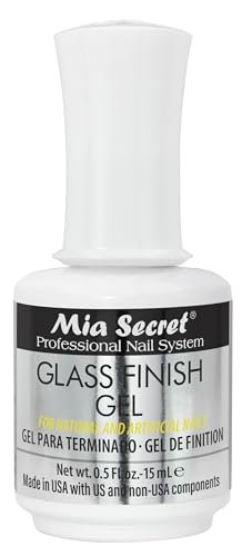 Mia Secret Glass Finish UV-LED Gel Nail Base Coat - 0.5 fl oz (15 mL) Clear Avelisse