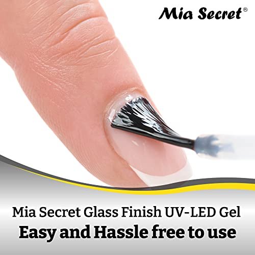 Mia Secret Glass Finish UV-LED Gel Nail Base Coat - 0.5 fl oz (15 mL) Clear Avelisse