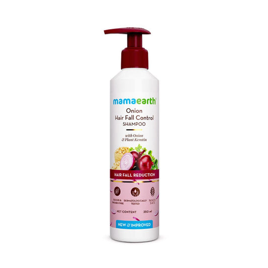 MAMAEARTH Onion Shampoo with Onion & Plant Keratin - 8.45 fl oz (250ml) for Hair Growth & Strength Avelisse