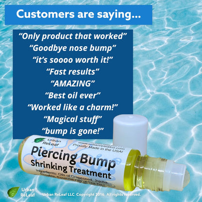 Urban ReLeaf Piercing Bump Shrinking Treatment – Gentle Natural Aftercare with Essential Oils, Roller-Ball Applicator for Scars, Nodules, Cartilage, Nose, Ear Spots Avelisse