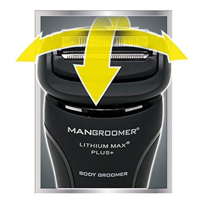 MANGROOMER Lithium Max Plus Body Groomer - Ball Groomer & Body Trimmer for Men with Free Bonus Foil Avelisse