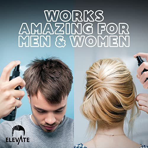 Elevate Hair Fiber Locking & Setting Hold Spray – Long Lasting, Weather Resistant for Men & Women, 3.38 oz Avelisse