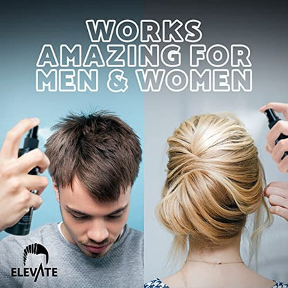 Elevate Hair Fiber Locking & Setting Hold Spray – Long Lasting, Weather Resistant for Men & Women, 3.38 oz Avelisse