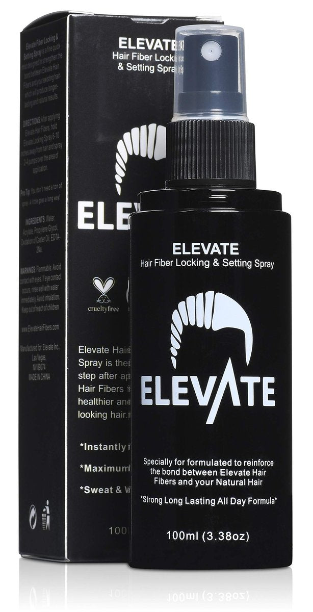 Elevate Hair Fiber Locking & Setting Hold Spray – Long Lasting, Weather Resistant for Men & Women, 3.38 oz Avelisse