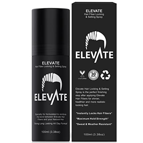 Elevate Hair Fiber Locking & Setting Hold Spray – Long Lasting, Weather Resistant for Men & Women, 3.38 oz Avelisse