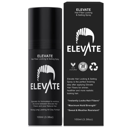 Elevate Hair Fiber Locking & Setting Hold Spray – Long Lasting, Weather Resistant for Men & Women, 3.38 oz Avelisse