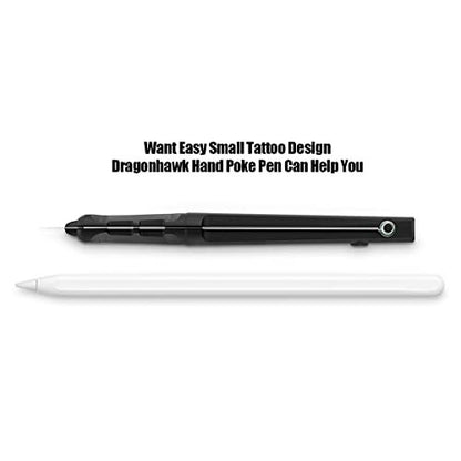 Dragonhawk Poke Stick Tattoo Kit - Complete DIY Hand Tattoo Supply Set for Beginners (Stick and Poke, Black) Avelisse