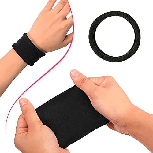 EBOOT 20-Pack Large Cotton Stretch Hair Ties for Thick, Heavy, or Curly Hair – 6.5 cm Diameter, Black - görsel 8
