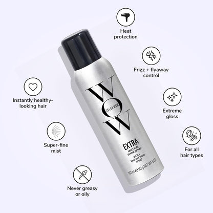 COLOR WOW Extra Mystical Shine Spray – Lightweight, Heat Protection & Frizz Control for Silky Hair