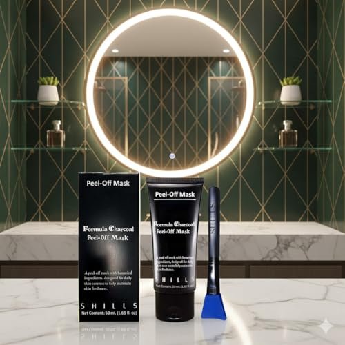 SHILLS Charcoal Mask for Men with Brush Set – Deep Pore Cleansing Face Mask, 1.69 fl oz - görsel 13