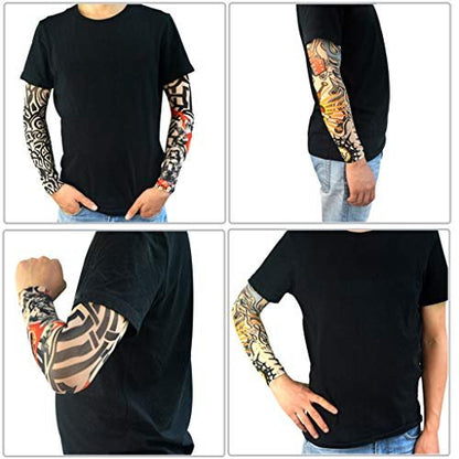 HOVEOX 20-Pack Temporary Tattoo Arm Sleeves – Multi-Colored Sunscreen Slip Accessories