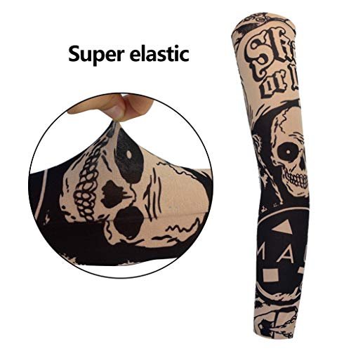 HOVEOX 20-Pack Temporary Tattoo Arm Sleeves – Multi-Colored Sunscreen Slip Accessories - görsel 10