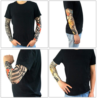 HOVEOX 20-Pack Temporary Tattoo Arm Sleeves – Multi-Colored Sunscreen Slip Accessories