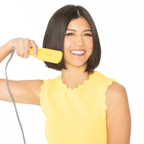Drybar The Baby Brush Crush Mini Heated Straightening Brush - Corded Electric, Yellow Avelisse