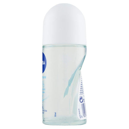 NIVEA Fresh Natural 0% Aluminum Free Deodorant Roll-On, 50ml – Long-Lasting Freshness Without Aluminum