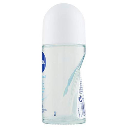 NIVEA Fresh Natural 0% Aluminum Free Deodorant Roll-On, 50ml – Long-Lasting Freshness Without Aluminum
