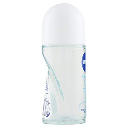 NIVEA Fresh Natural 0% Aluminum Free Deodorant Roll-On, 50ml – Long-Lasting Freshness Without Aluminum