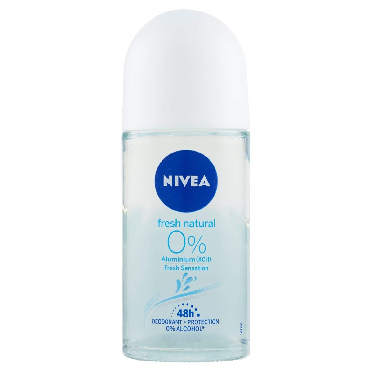 NIVEA Fresh Natural 0% Aluminum Free Deodorant Roll-On, 50ml – Long-Lasting Freshness Without Aluminum - görsel 1