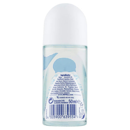 NIVEA Fresh Natural 0% Aluminum Free Deodorant Roll-On, 50ml – Long-Lasting Freshness Without Aluminum