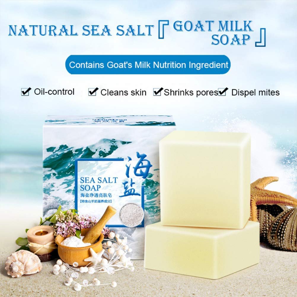 Fabussa Natural Goat's Milk Soap with Sea Salt – for Face, Dry, Oily, Acne-Prone, and Anti-Cellulite (3.52 oz) - görsel 3