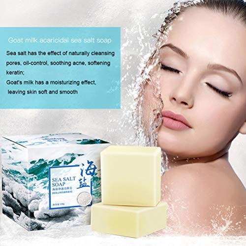 Fabussa Natural Goat's Milk Soap with Sea Salt – for Face, Dry, Oily, Acne-Prone, and Anti-Cellulite (3.52 oz) - görsel 6