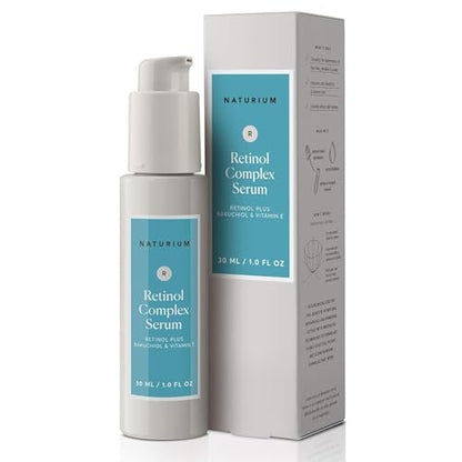 Naturium Retinol Complex Serum - Encapsulated Retinols & Bakuchiol for Refining & Smoothing Face Serum, 1 oz