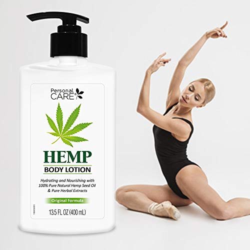 Personal Care Hemp Body Lotion with Pump - 13.5 Fl Oz, Moisturizing Cream for Dry Skin & Eczema - görsel 5