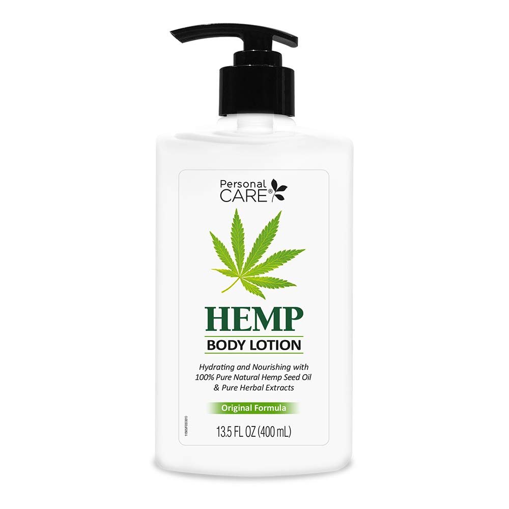 Personal Care Hemp Body Lotion with Pump - 13.5 Fl Oz, Moisturizing Cream for Dry Skin & Eczema - görsel 2