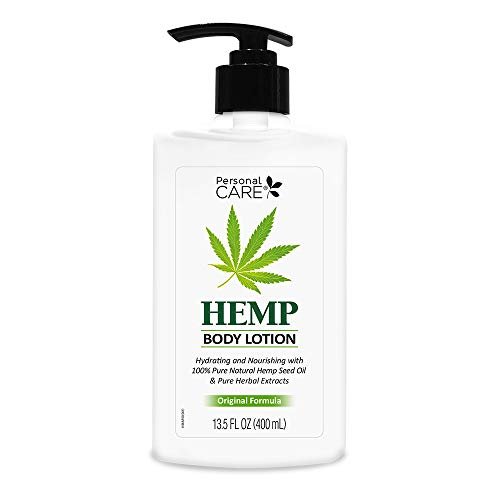Personal Care Hemp Body Lotion with Pump - 13.5 Fl Oz, Moisturizing Cream for Dry Skin & Eczema - görsel 1