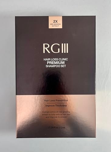 RG3 RGIII Premium Hair Loss Clinic Shampoo (Two Bottle Set) - 35.16 Fl Oz Avelisse