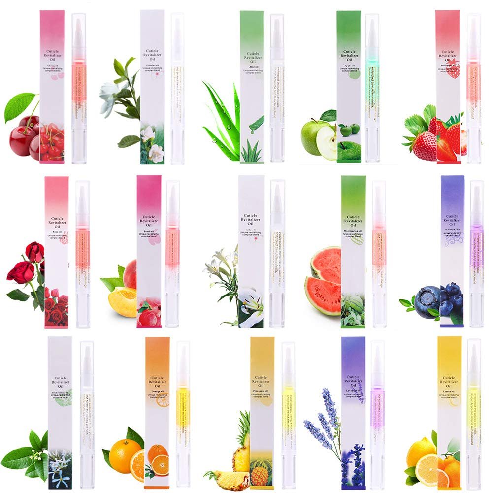 15-Piece Cuticle Oil Pen Set – Nail Care Kit with Vitamin E & Lavender for Damaged Nails, Hangnail Treatment, Moisturizer & Growth Serum Avelisse