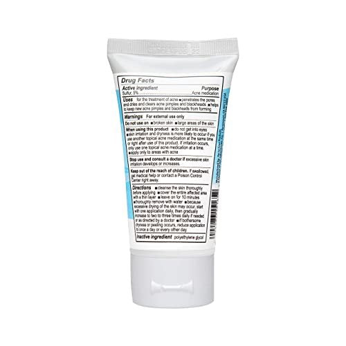 De La Cruz 5% Sulfur Ointment – Cystic Acne Treatment for Face and Body – Daily 10 Minute Spot Treatment Mask – Hormonal Acne Relief, 2.6 oz - görsel 14
