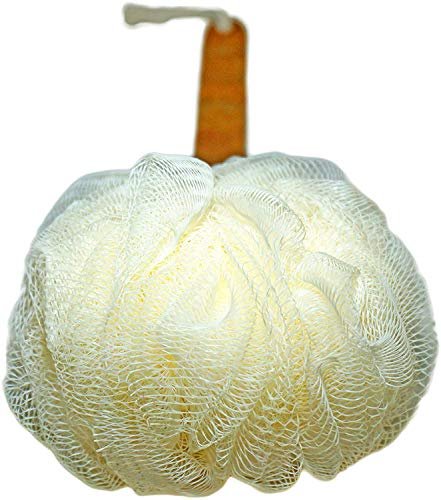 4 Pack Shower Loofah Body & Back Scrubber - Exfoliating Loofah on a Stick with Long Wooden Handle for Men & Women - Easy Reach Body Wash & Lotion Applicator Avelisse