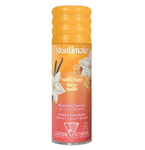 Skintimate Vanilla Sugar Shave Gel for Women – 7 oz (Pack of 6) with Vitamin E & Shea Butter Avelisse