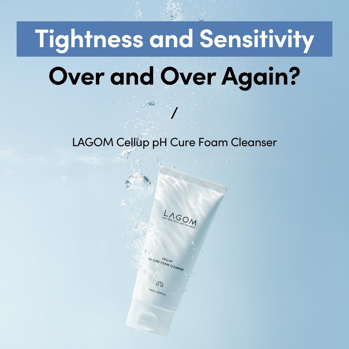 LAGOM Cellup pH Cure Foam Cleanser – Low pH 5.5 Gentle Face Wash for Sensitive Skin, K-Beauty Barrier Protection, 4.05 Fl Oz Avelisse