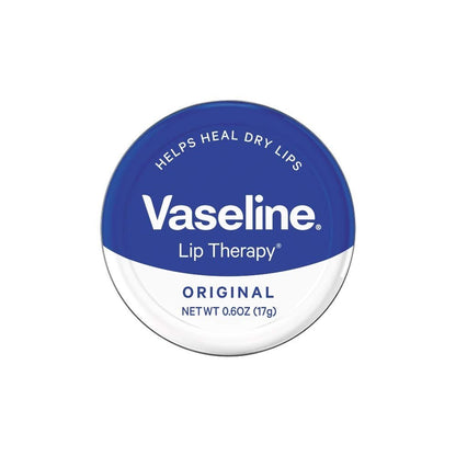 Vaseline Lip Therapy Original Lip Balm Tin – 0.6 oz (Pack of 3) for Dry, Chapped Lips