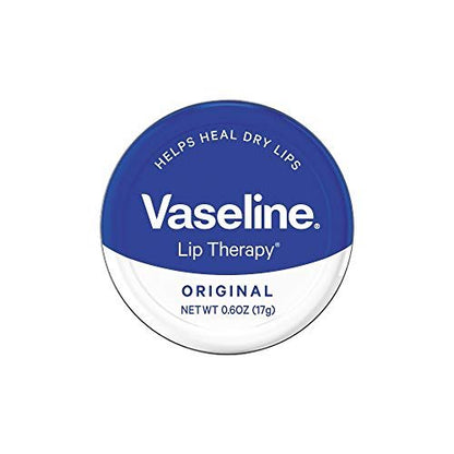 Vaseline Lip Therapy Original Lip Balm Tin – 0.6 oz (Pack of 3) for Dry, Chapped Lips