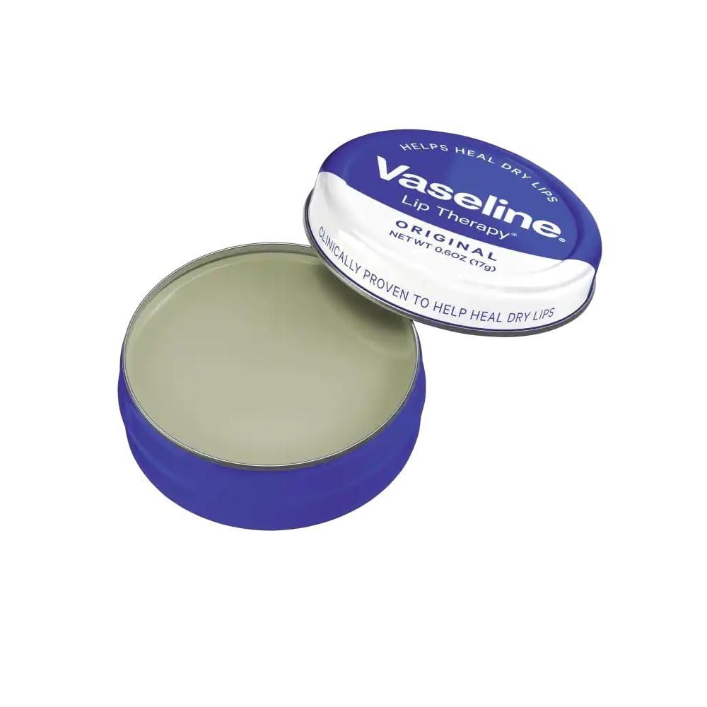 Vaseline Lip Therapy Original Lip Balm Tin – 0.6 oz (Pack of 3) for Dry, Chapped Lips - görsel 3