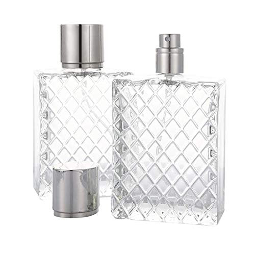 Enslz 100ml 3.4 oz Refillable Spray Perfume Bottle - Large Fine Mist Atomizer, Empty Portable Clear Glass Essential Oil Container for Travel - görsel 14