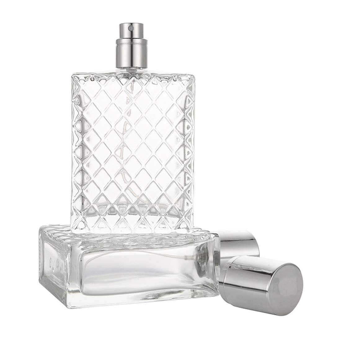 Enslz 100ml 3.4 oz Refillable Spray Perfume Bottle - Large Fine Mist Atomizer, Empty Portable Clear Glass Essential Oil Container for Travel - görsel 7