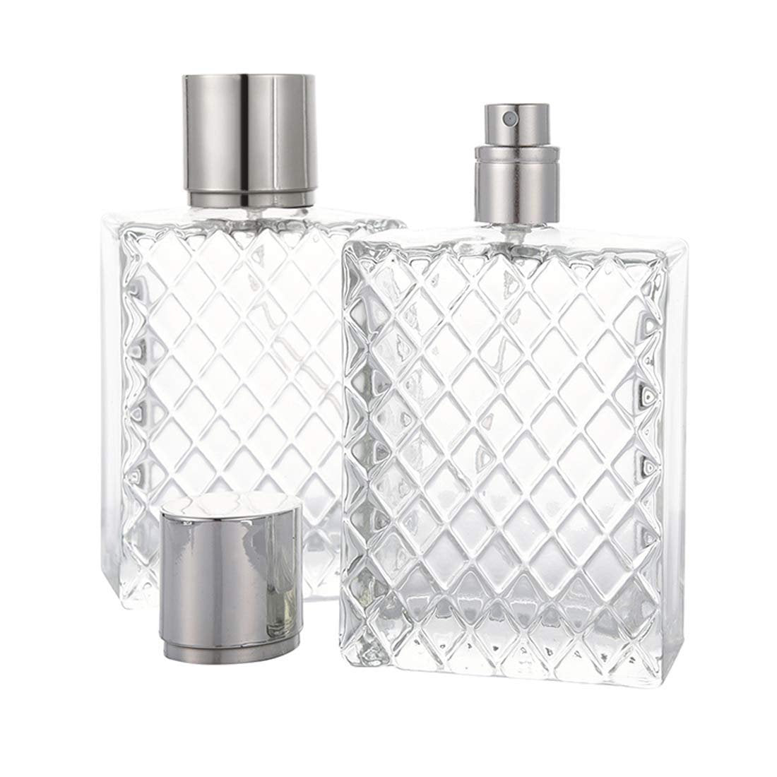 Enslz 100ml 3.4 oz Refillable Spray Perfume Bottle - Large Fine Mist Atomizer, Empty Portable Clear Glass Essential Oil Container for Travel - görsel 13