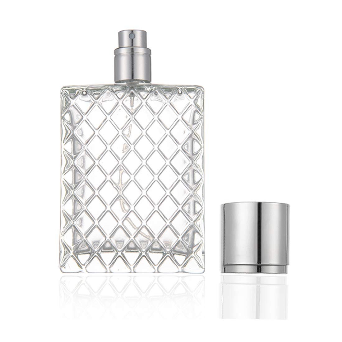 Enslz 100ml 3.4 oz Refillable Spray Perfume Bottle - Large Fine Mist Atomizer, Empty Portable Clear Glass Essential Oil Container for Travel - görsel 1