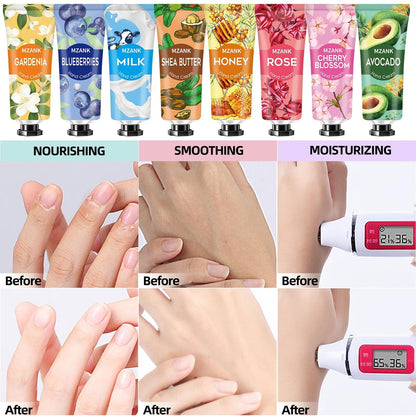 MZANK 14 Pack Hand Cream for Dry Cracked Hands – Travel Size Hand Lotion, Perfect Gifts for Women