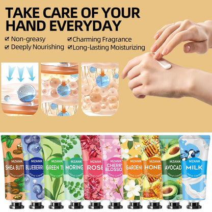 MZANK 14 Pack Hand Cream for Dry Cracked Hands – Travel Size Hand Lotion, Perfect Gifts for Women