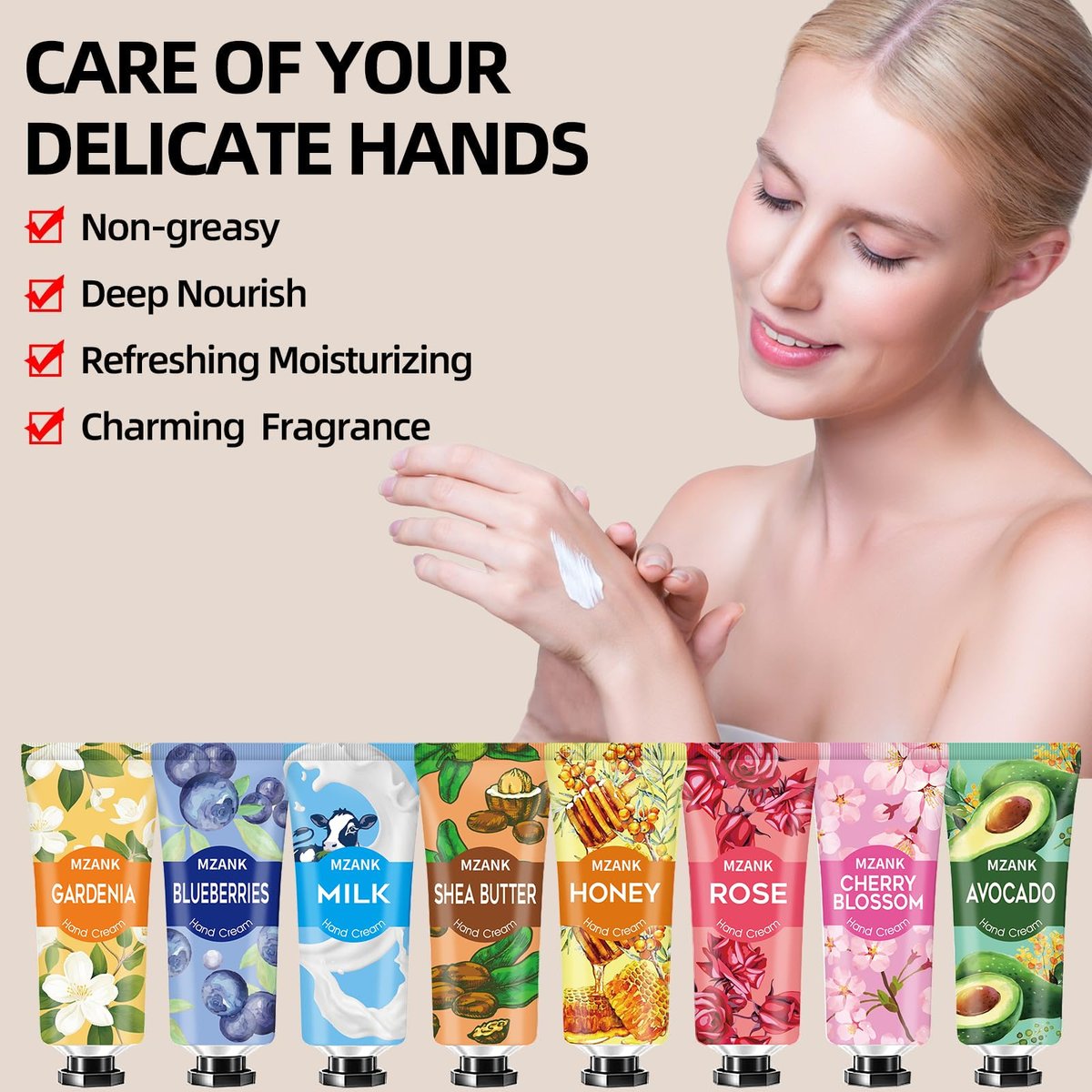 MZANK 14 Pack Hand Cream for Dry Cracked Hands – Travel Size Hand Lotion, Perfect Gifts for Women - görsel 15