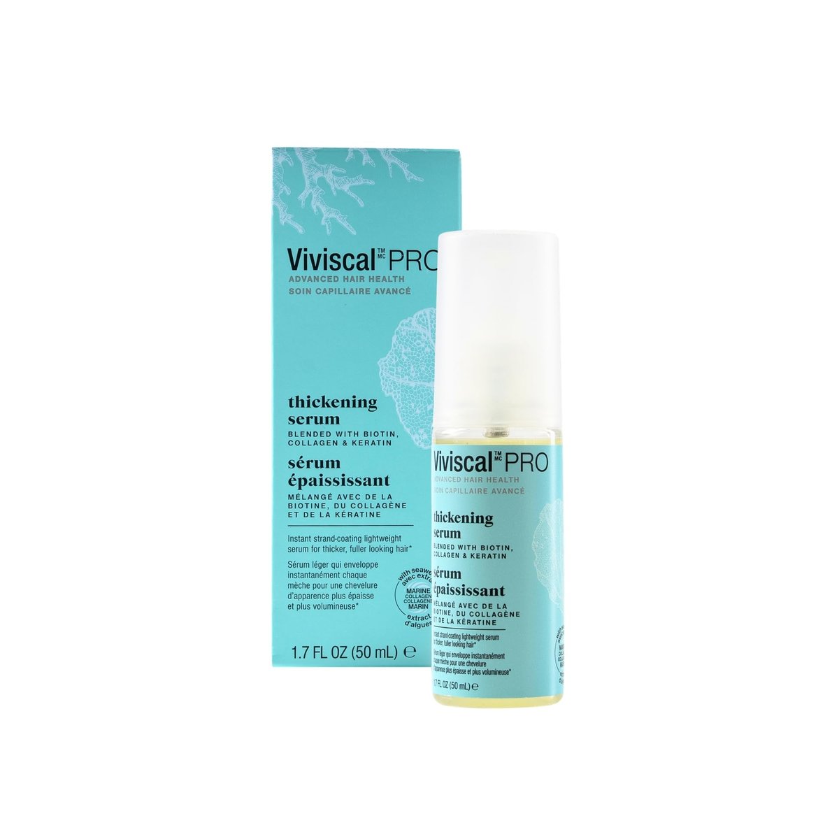 Viviscal Professional Thin to Thick Elixir - Biotin, Collagen & Keratin Hair Treatment - Botanical Scent - Non-Greasy - Unisex Adult - 1.7 Fl Oz Avelisse