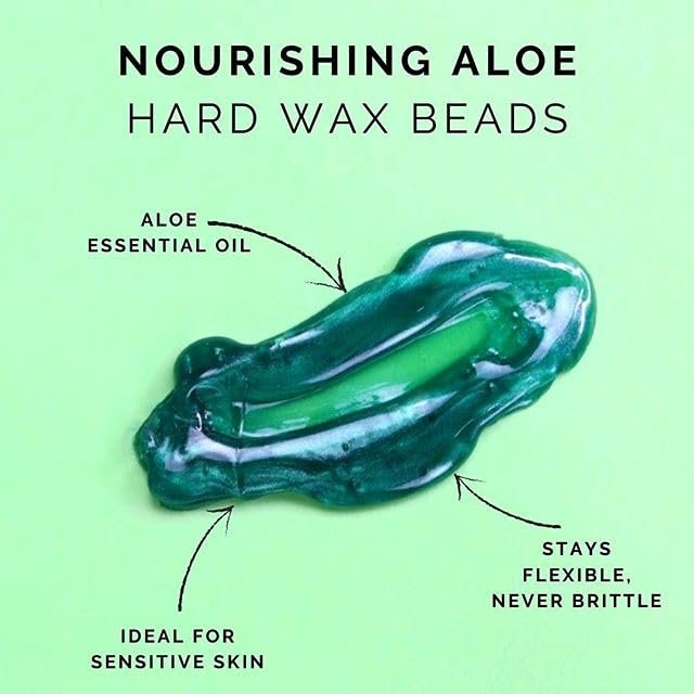 GiGi Hard Wax Beads for Hair Removal – Nourishing Aloe, 14 oz – Ideal for Sensitive Skin, Face, Body, Bikini & Brazilian Waxing Avelisse