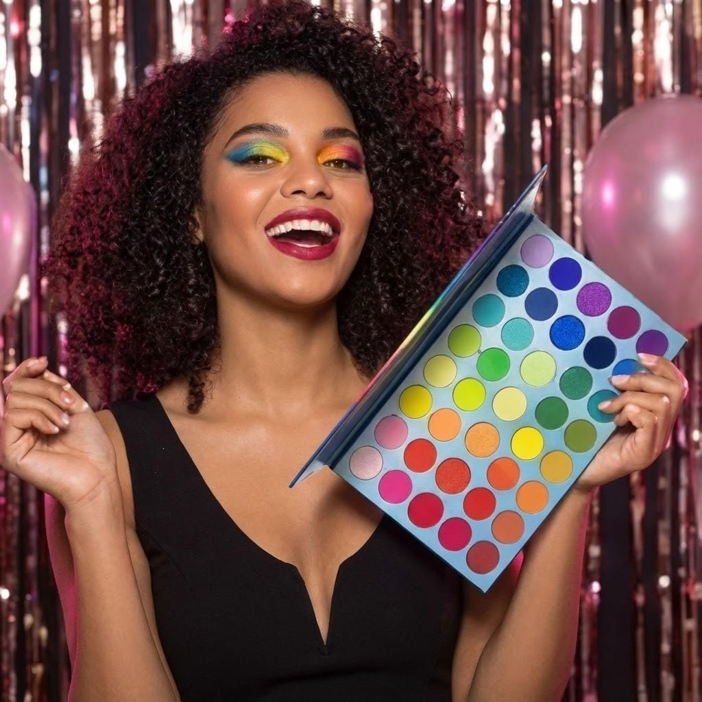 BestLand 39 Color Rainbow Eyeshadow Palette - Professional Matte, Metallic & Shimmer Eye Shadow Set - Ultra Pigmented Bright Vibrant Shades - görsel 3