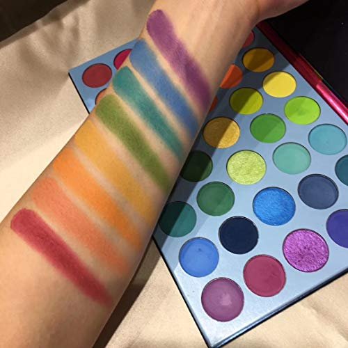 BestLand 39 Color Rainbow Eyeshadow Palette - Professional Matte, Metallic & Shimmer Eye Shadow Set - Ultra Pigmented Bright Vibrant Shades - görsel 16
